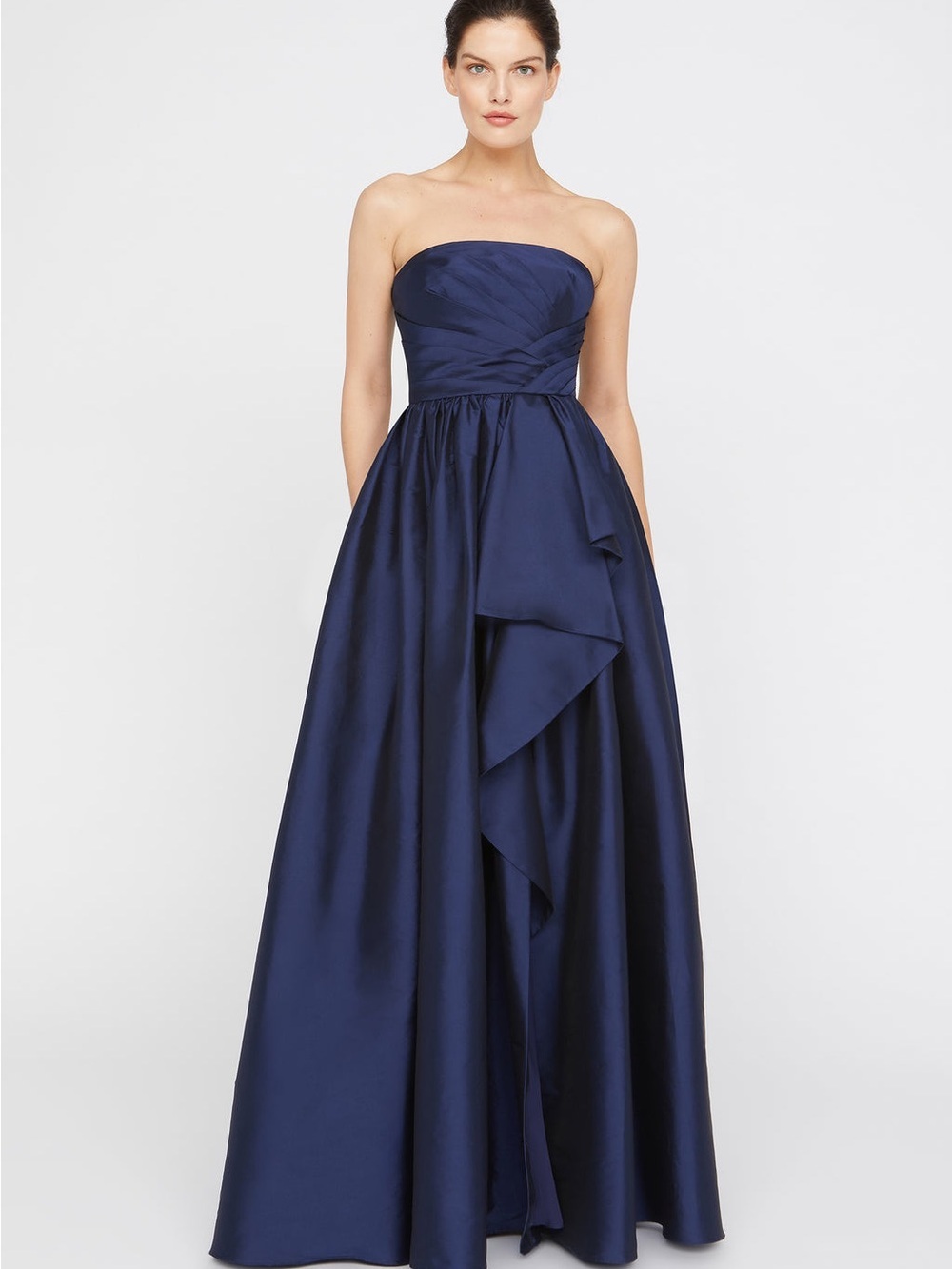 Theia Esmerina Taffeta Gown Navy Size 4 NWOT